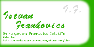 istvan frankovics business card